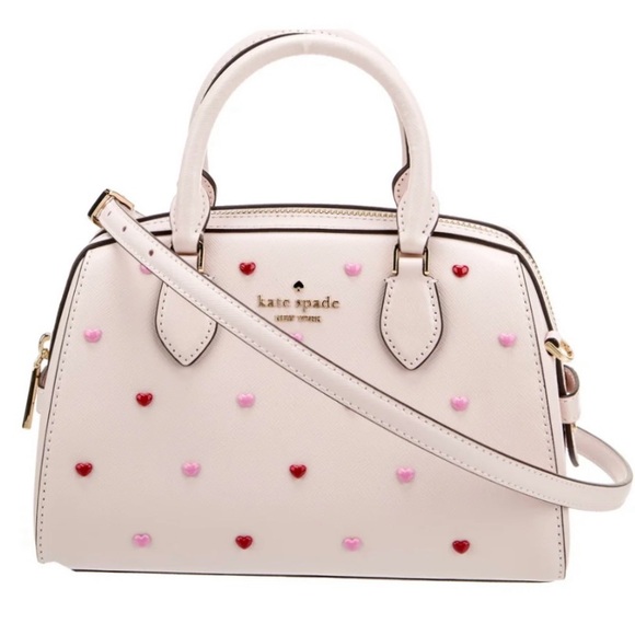 kate spade Handbags - Kate Spade Cream and Pink Embellished Women's Bag